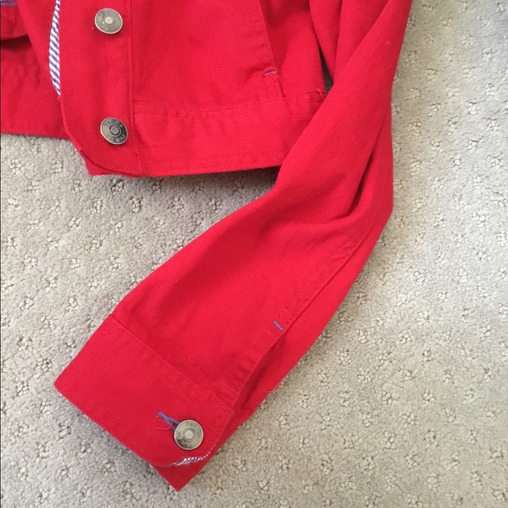 Red Jean Jacket - Picture 7 of 8